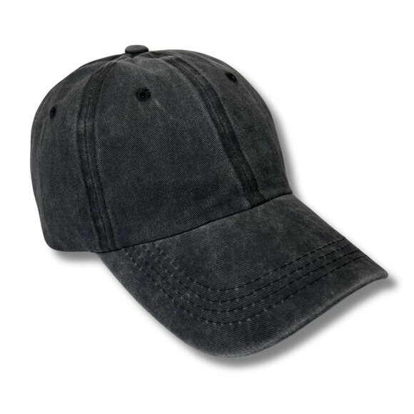 Acid-Wash Baseball Hat (BLACK) - Picture 1 of 4